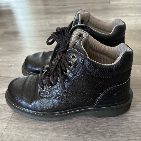Dr. Martens Harrisfield Leather Boots Dark Brown Men’s Size 8 - Picture 4 of 10